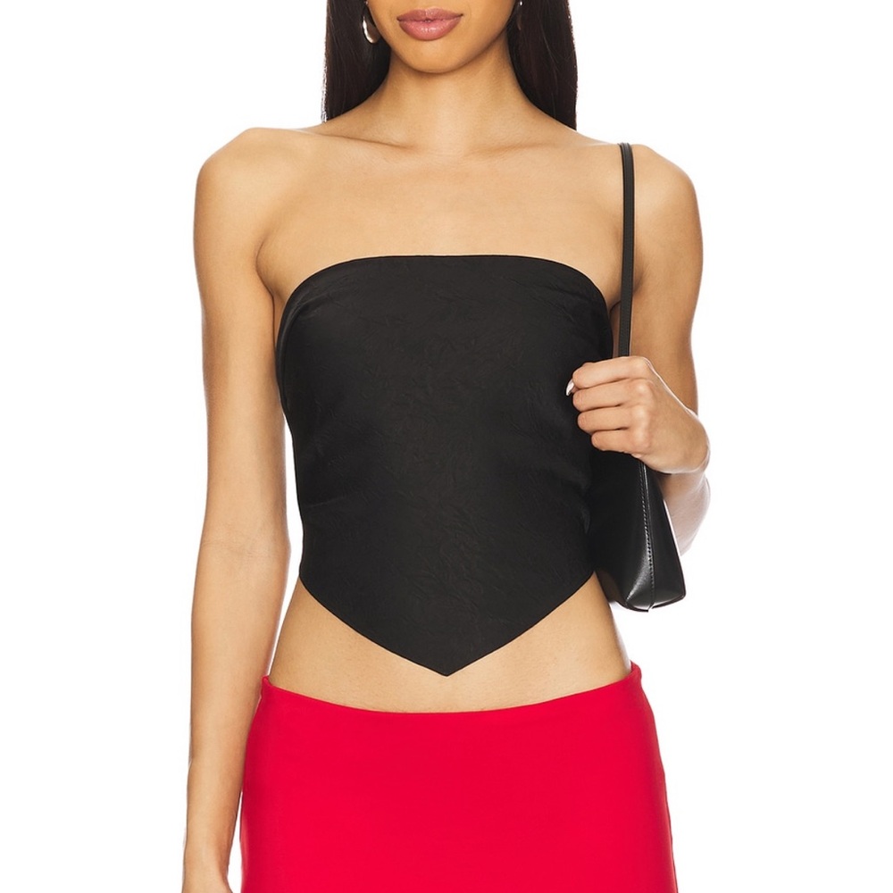 Superdown Cosima scarf top - black